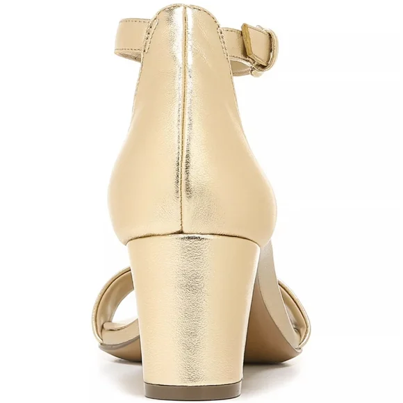 Naturalizer Vera Dress Sandals Dark Gold Leather 12 WIDE - Picture 2 of 9